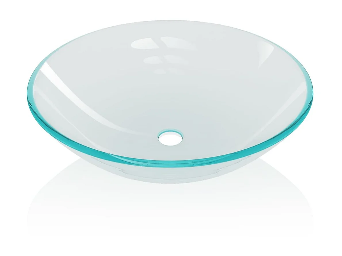 Vasque Verre trempé 42 cm Transparent WVGQ6967
