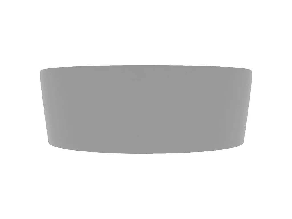 Lavabo lujoso con rebosadero cerámica gris claro mate 36x13 cm ES66354