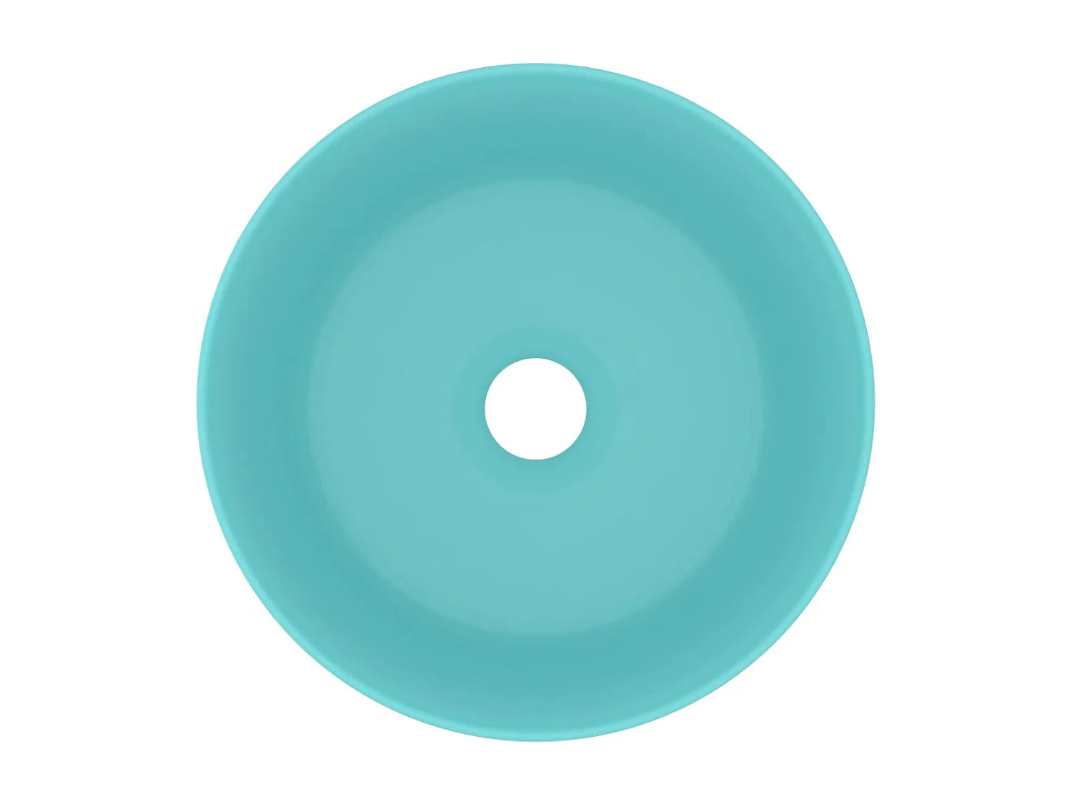 Lavatório luxuoso redondo 40x15 cm cerâmica verde-claro mate PT275393