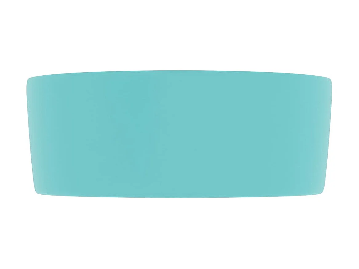 Lavatório luxuoso redondo 40x15 cm cerâmica verde-claro mate PT275393