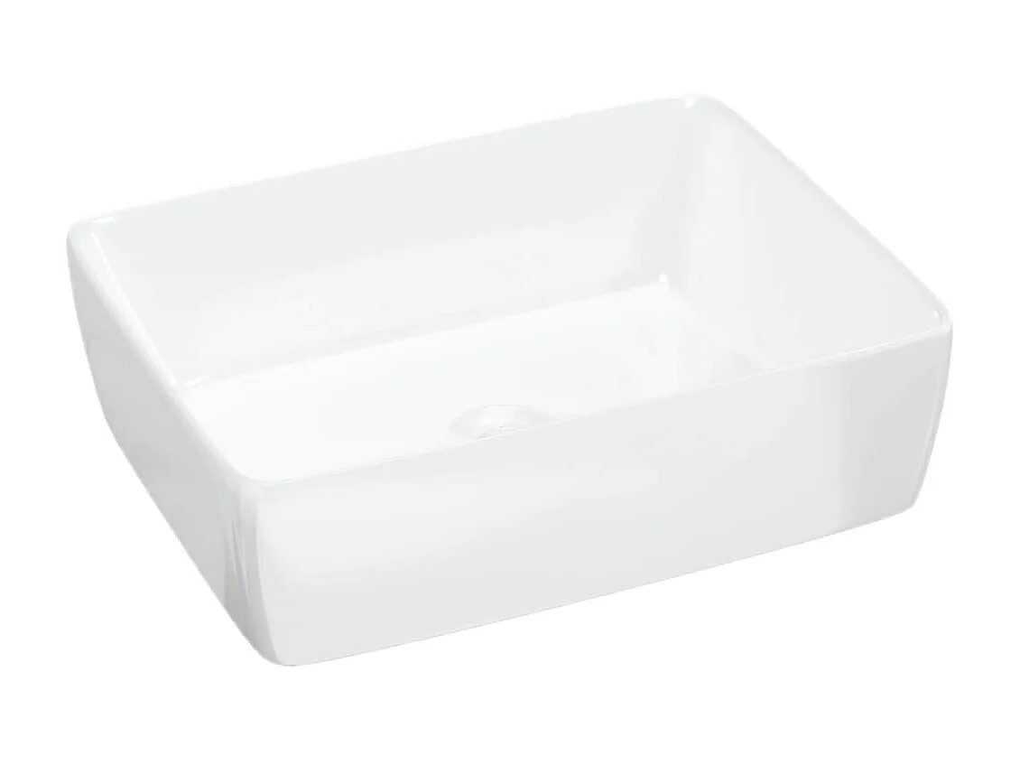 Vasque blanc 48x37x13 cm céramique rectangle WVGQ8211
