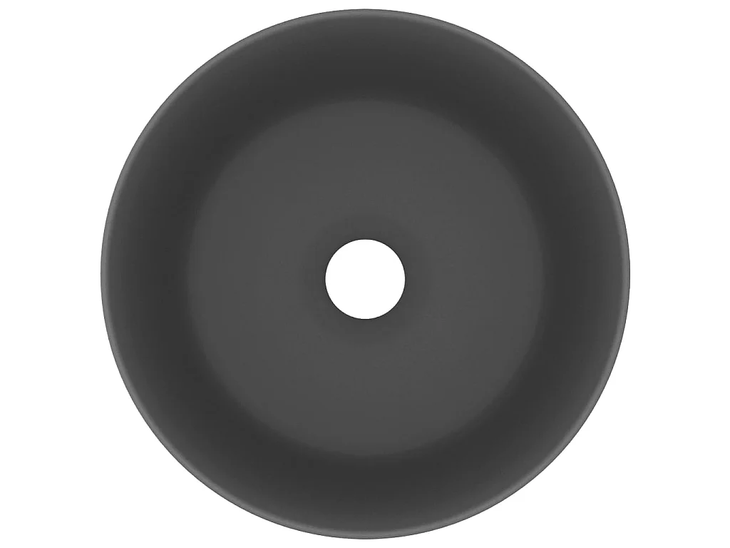 Vasque rond de luxe Gris foncé mat 40x15 cm Céramique WVGQ3167