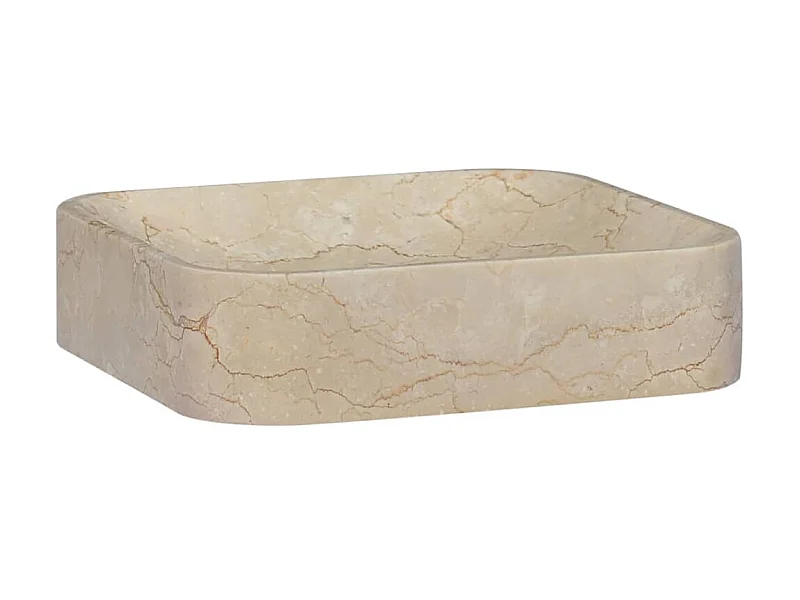 Lavabo crema mármol 40x40x10 cm ES66334