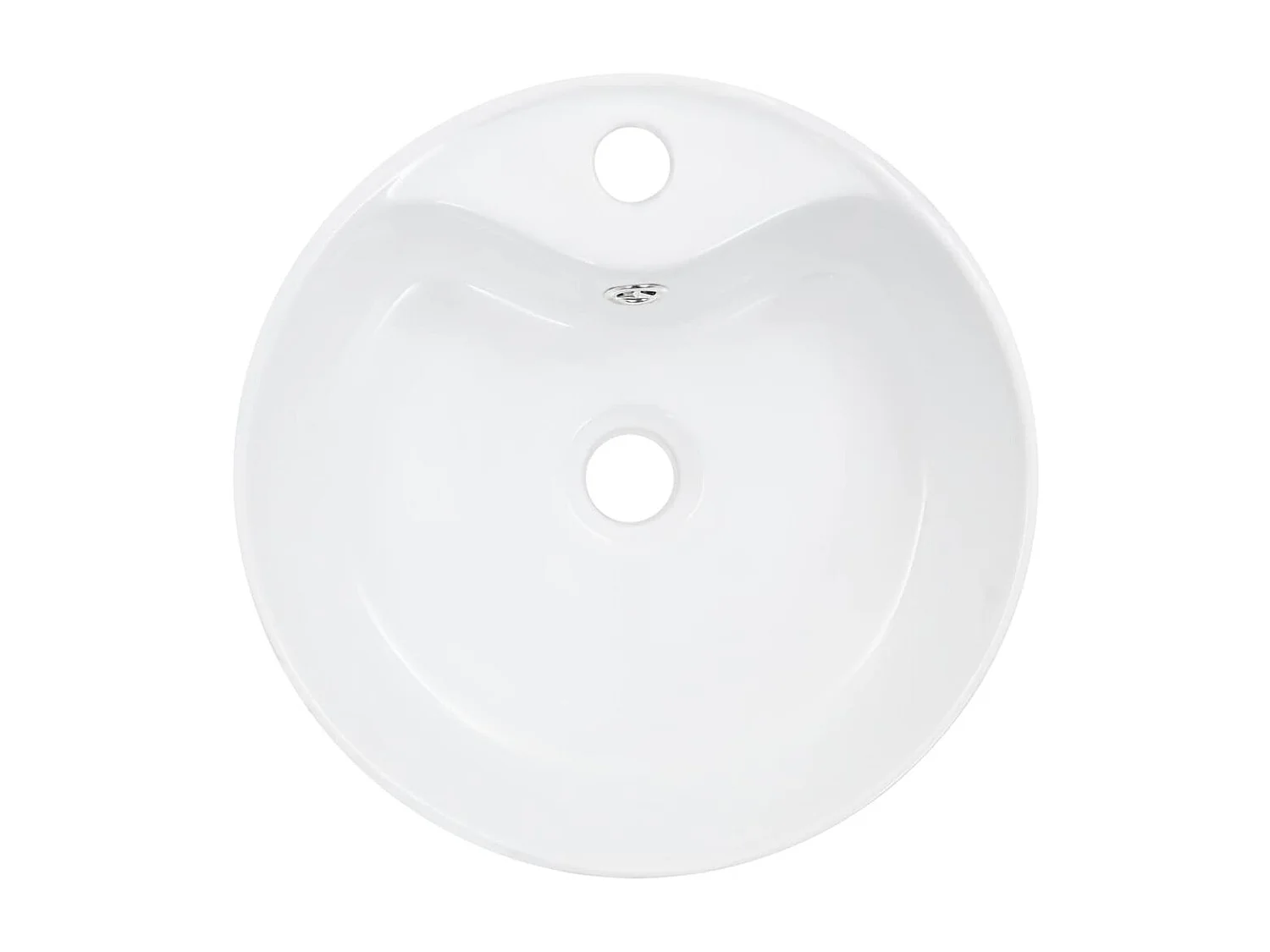 Vasque avec trop-plein 36x13 cm Céramique Blanc WVGQ4990