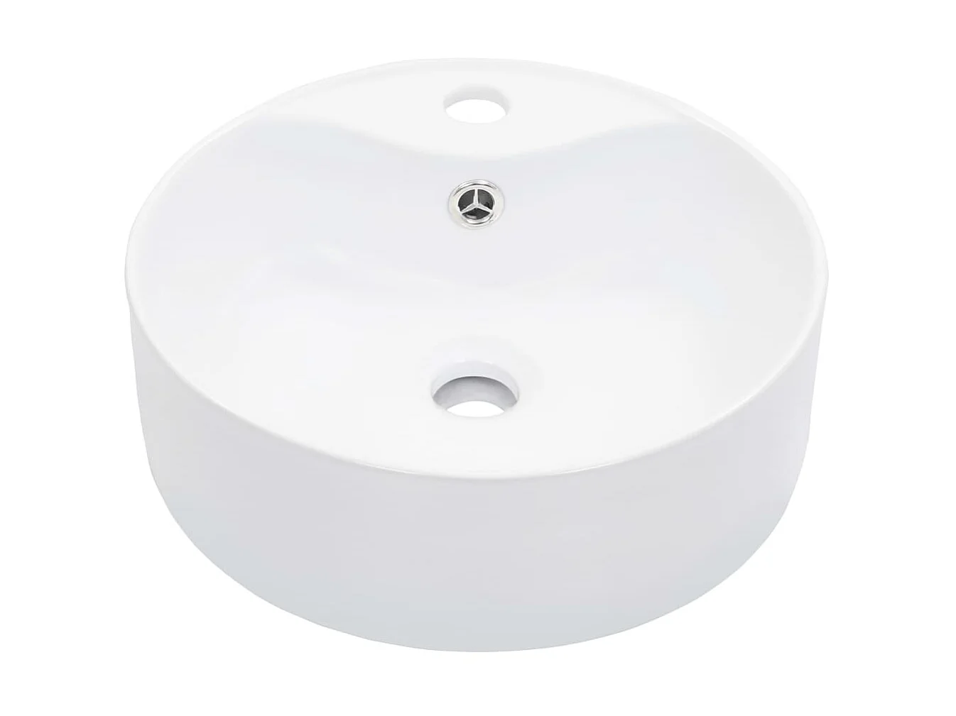 Lavabo con rebosadero 36x13 cm cerámica blanco ES66468