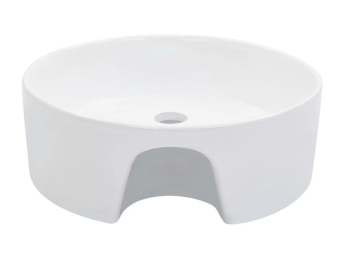 Lavabo con rebosadero 36x13 cm cerámica blanco ES66468