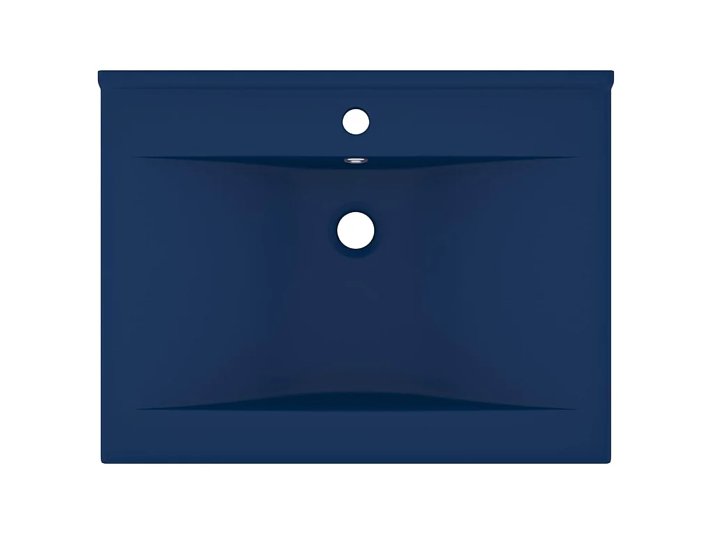 Lavabo de lujo con grifo cerámica azul oscuro 60x46 cm ES66603