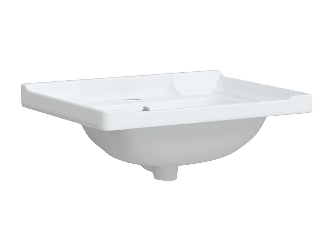 Lavabo de baño rectangular cerámica blanco 61x48x23 cm ES66421