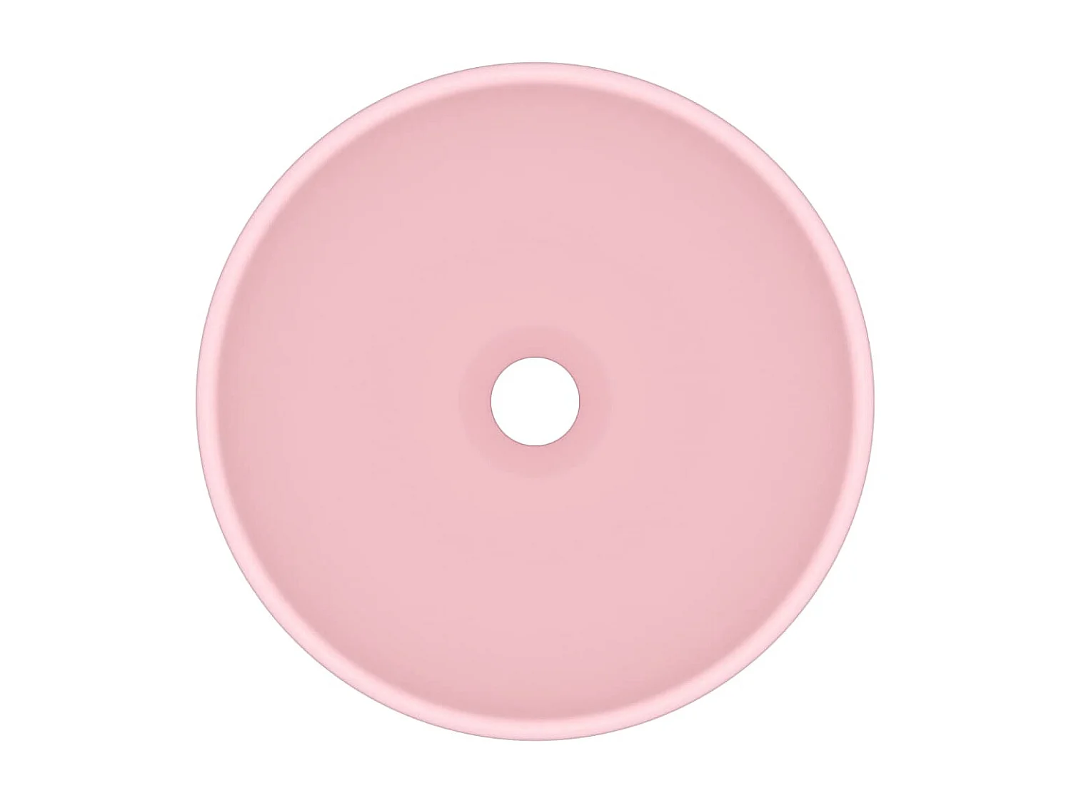 Vasque rond de salle de bain Rose mat 32,5x14 cm Céramique WVGQ6209