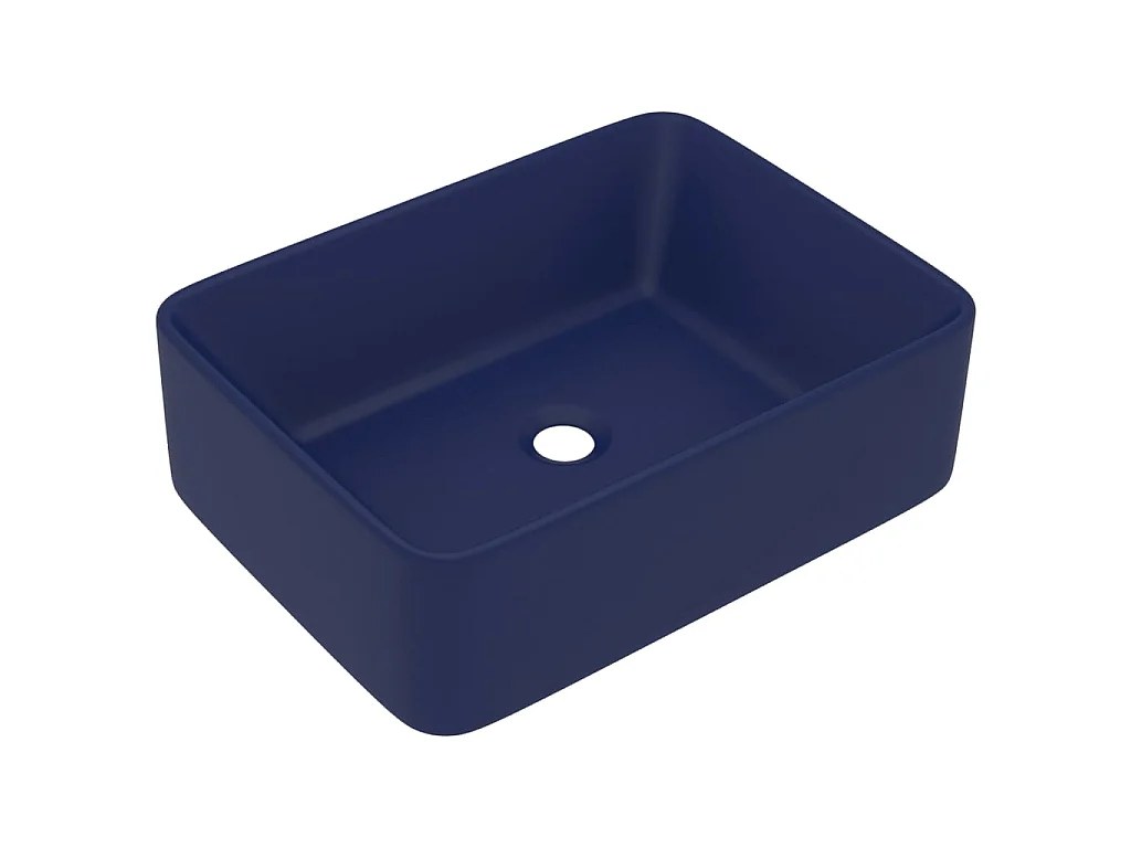 Lavabo de lujo de cerámica azul oscuro mate 41x30x12 cm ES66450