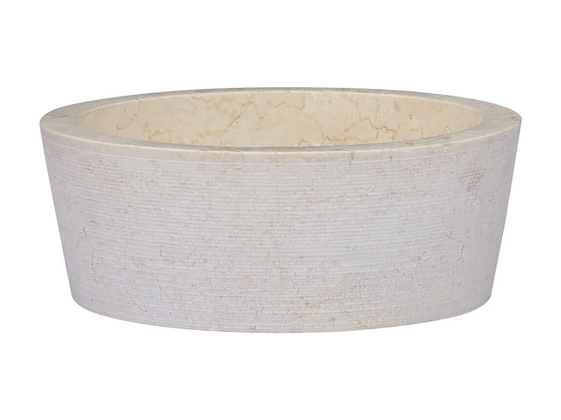 Lavabo crema mármol Ø40x15 cm ES66305