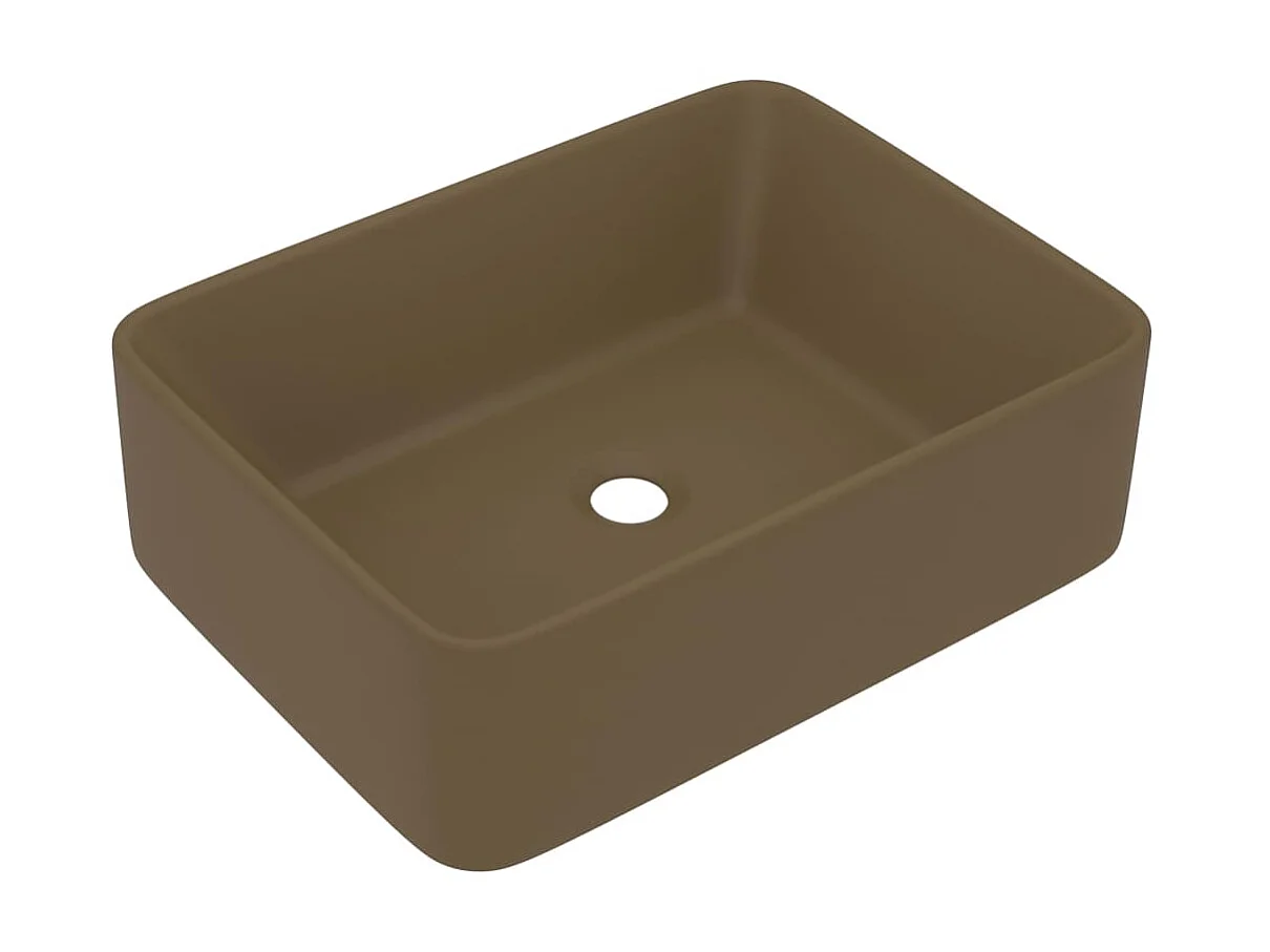 Vasque de luxe Crème mat 41x30x12 cm Céramique WVGQ9247