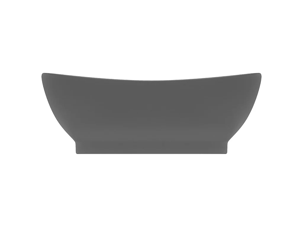 Lavabo lujoso con rebosadero cerámica gris oscuro 58,5x39 cm ES66261