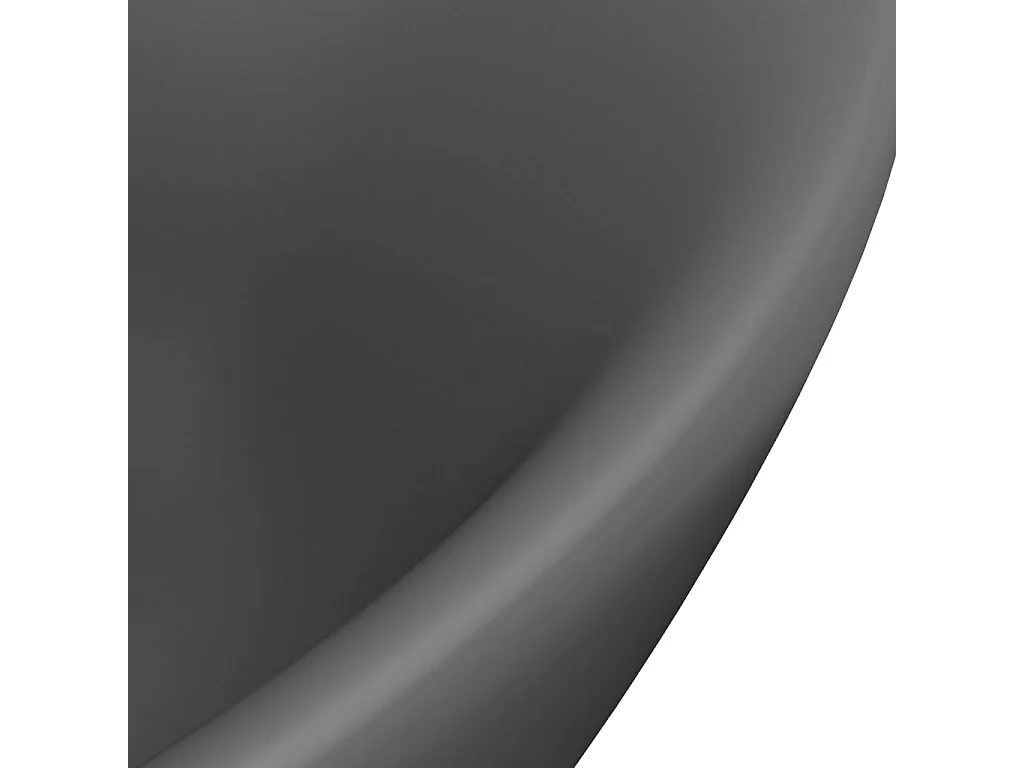 Lavabo lujoso con rebosadero cerámica gris oscuro 58,5x39 cm ES66261