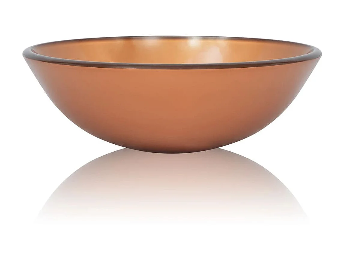 Vasque Verre trempé 42 cm Marron WVGQ6179