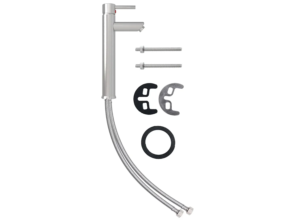 Lavabo con grifo y tapón pulsador cristal templado marrón ES66364