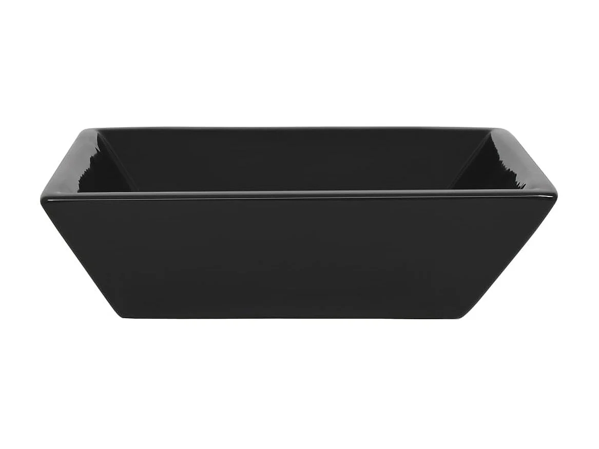 Lavabo cuadrado de cerámica negro 41,5x41,5x12 cm ES66494