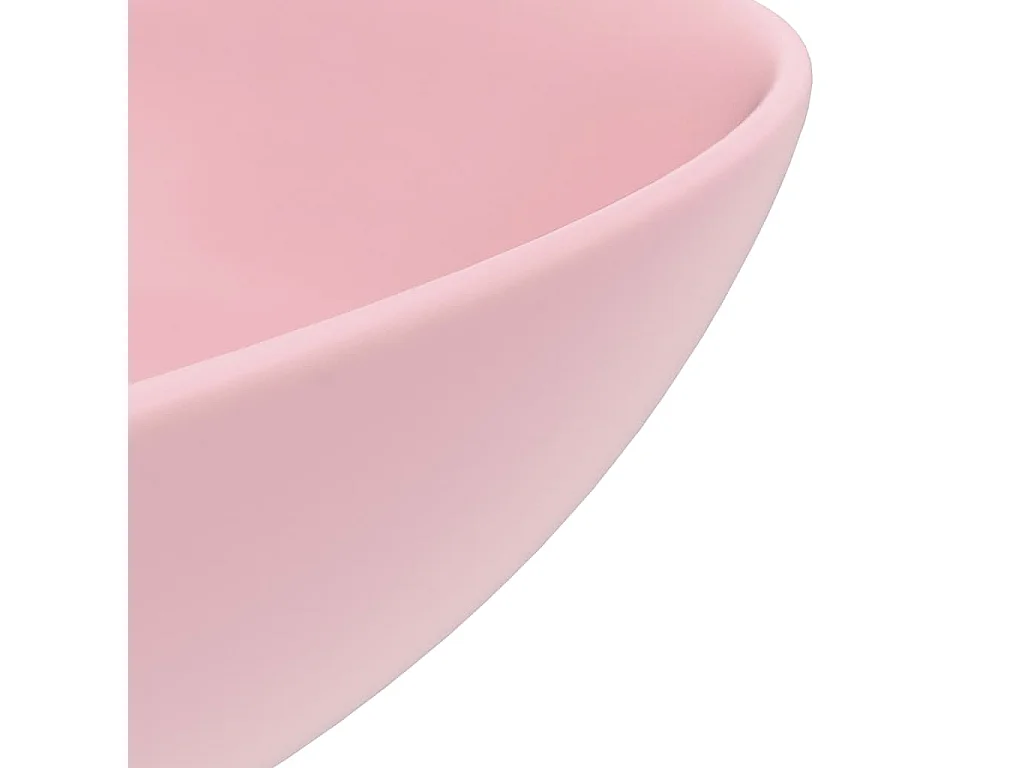 Vasque de salle de bain Céramique Rose mat Rond WVGQ7428