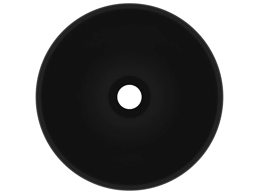 Vasque rond de salle de bain Noir mat 32,5x14 cm Céramique WVGQ1276