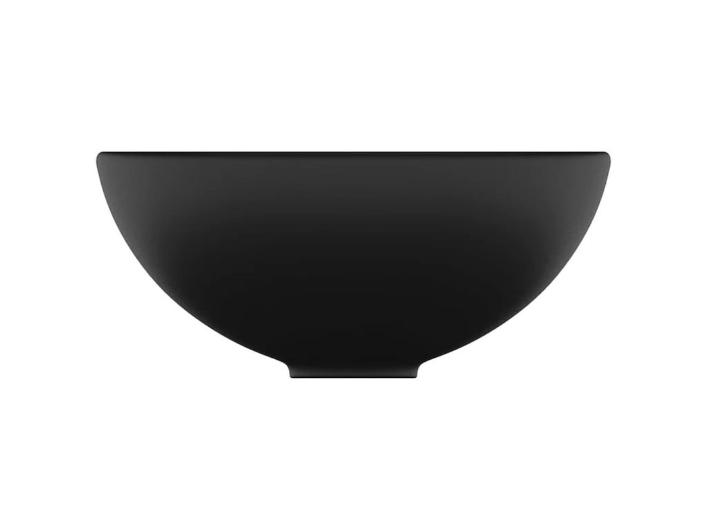 Vasque rond de salle de bain Noir mat 32,5x14 cm Céramique WVGQ1276