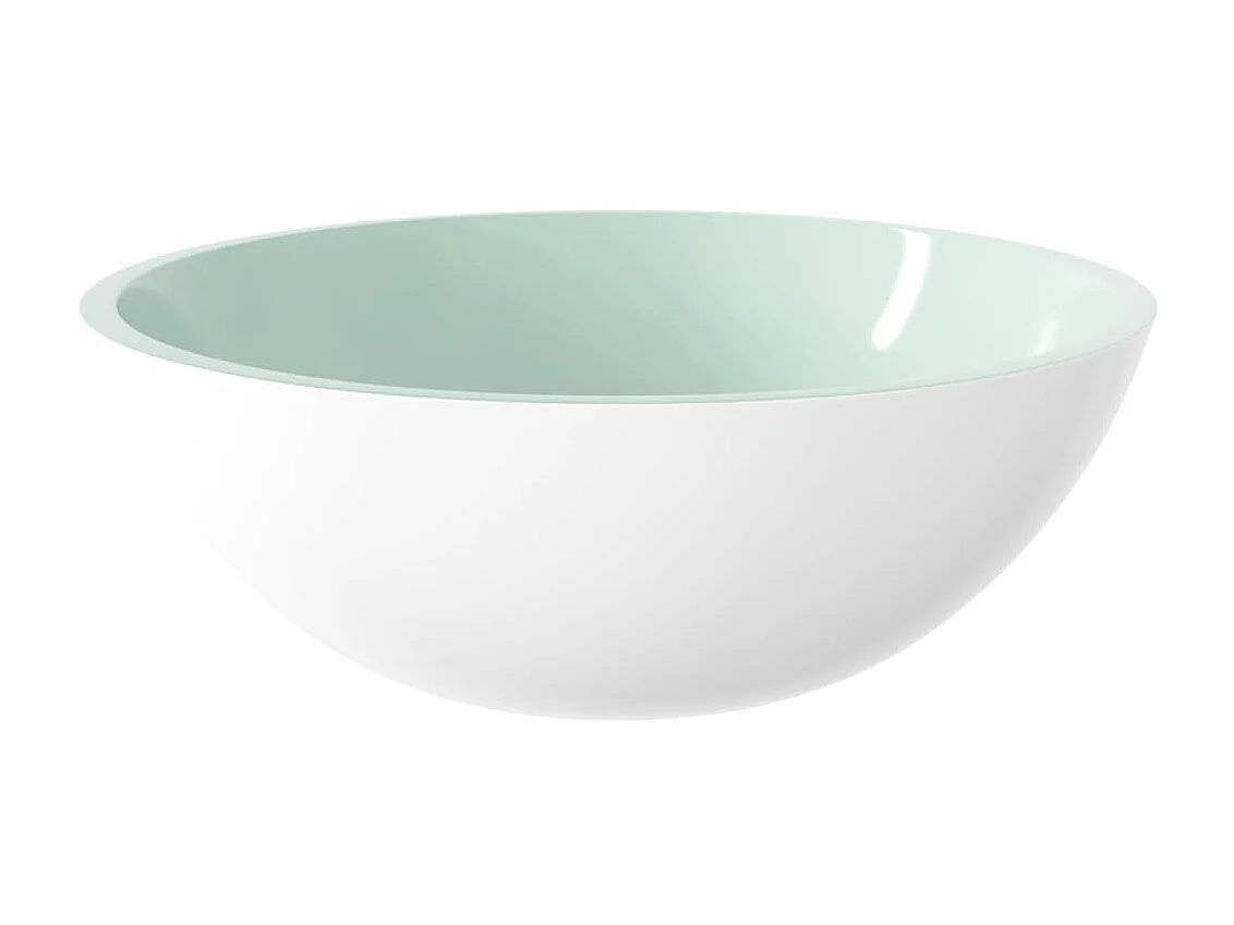 Lavatório 50x37x14 cm vidro branco PT789965