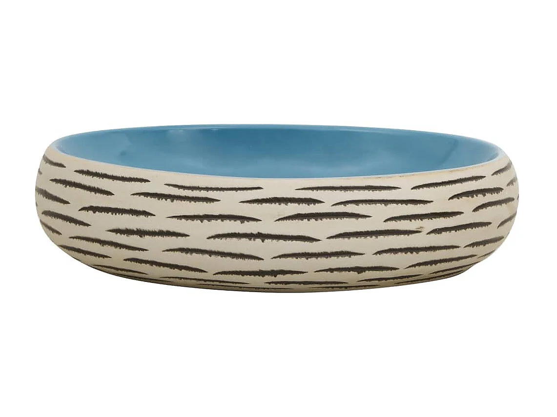 Lavabo sobre encimera ovalado cerámica multicolor 59x40x15 cm ES66522