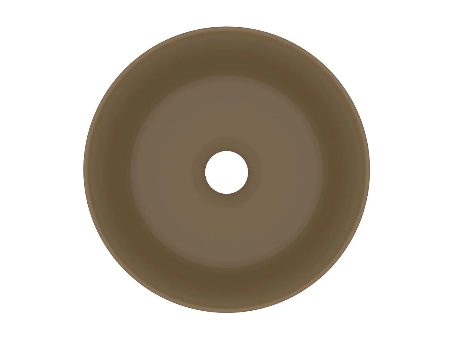 Lavabo de lujo redondo cerámica crema mate 40x15 cm ES66409