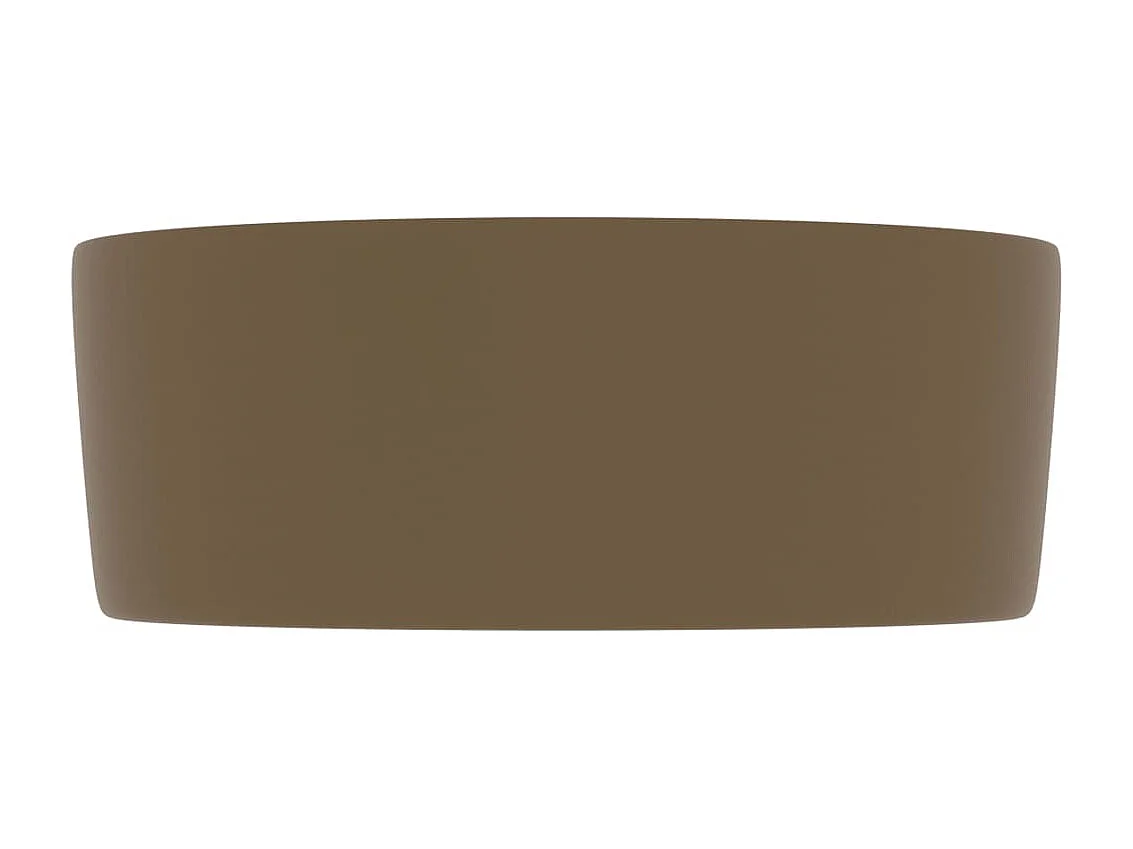 Lavabo de lujo redondo cerámica crema mate 40x15 cm ES66409