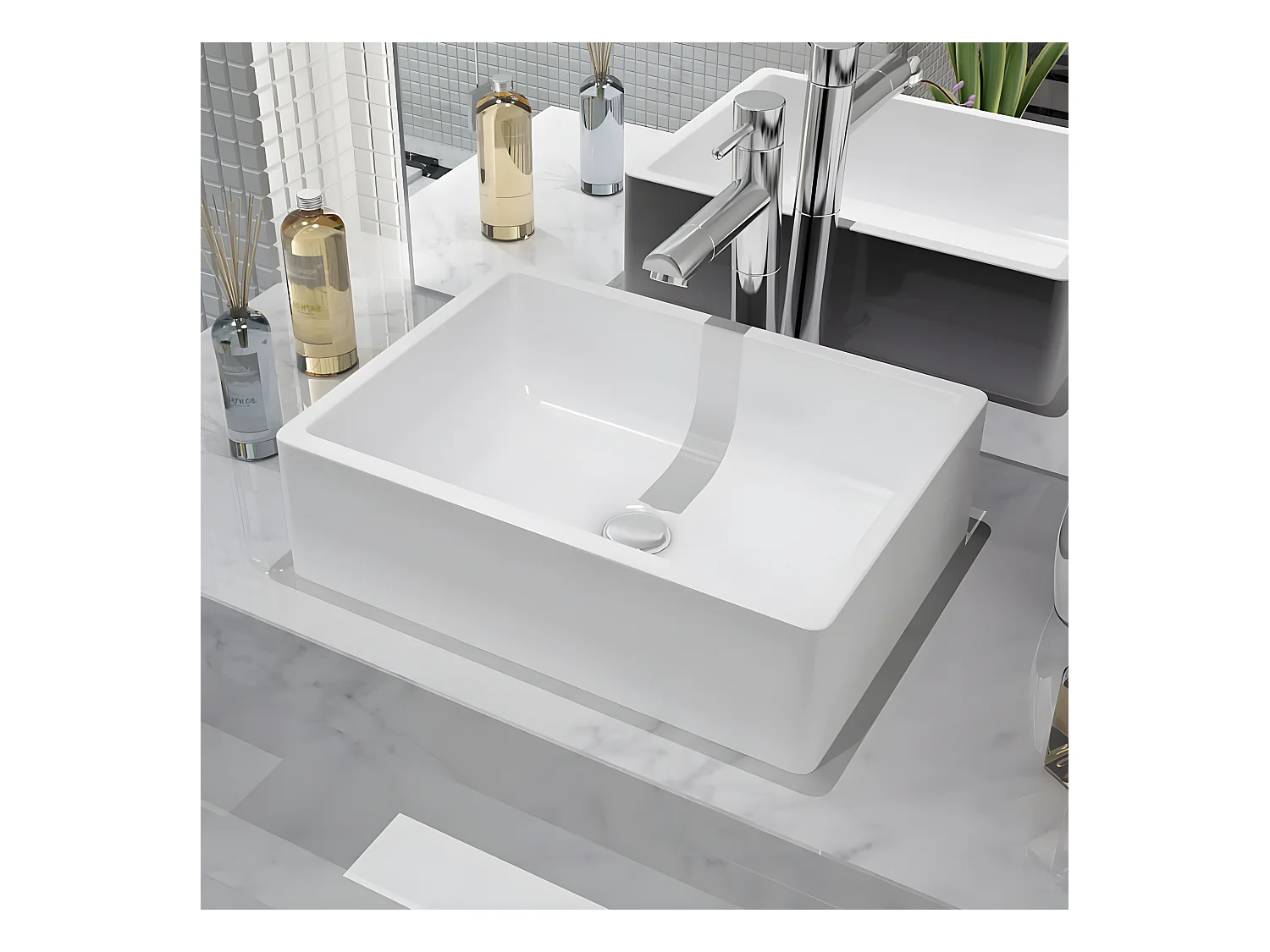 Vasque Céramique Blanc 41 x 30 x 12 cm WVGQ7805