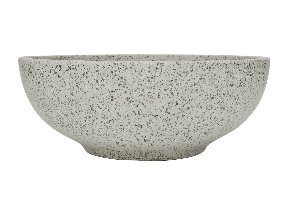 Lavatório de bancada redondo Φ41x14 cm cerâmica cinzento PT241026