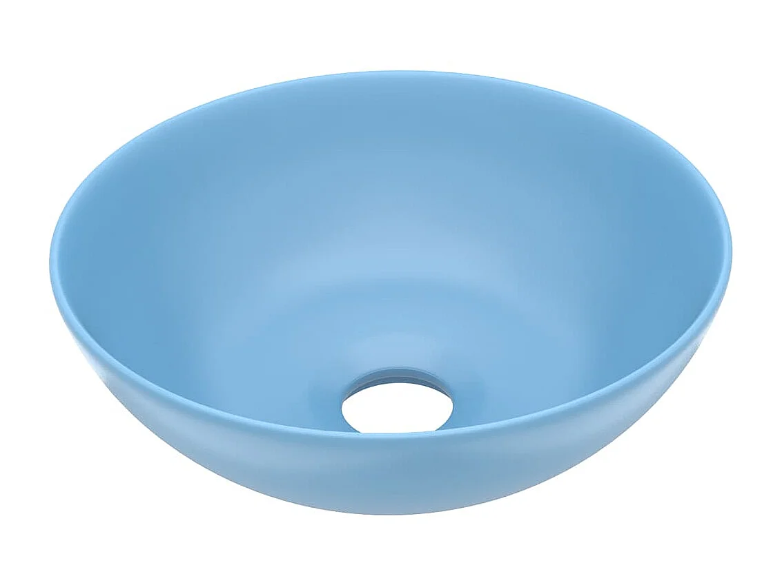 Vasque de salle de bain Céramique Bleu clair Rond WVGQ9988