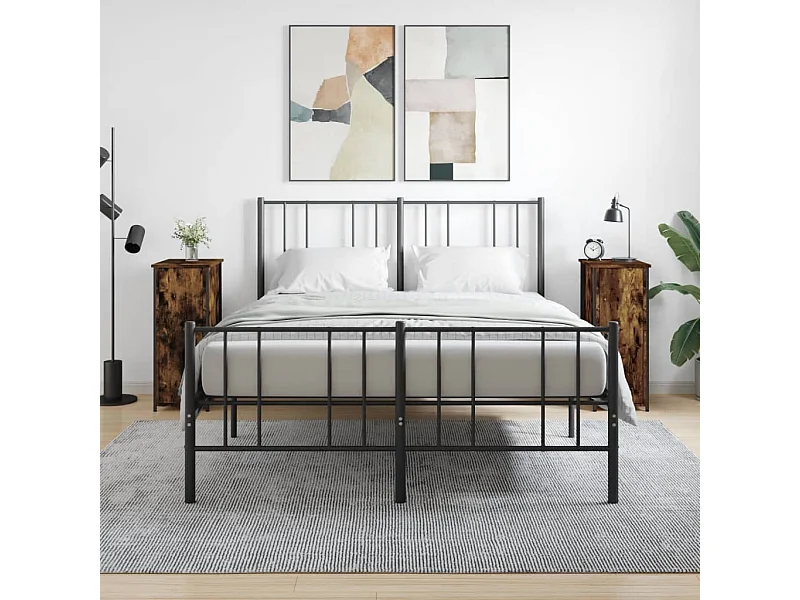 Lot de 2 Tables de chevet chêne fumé 32x42x80 cm bois d'ingénierie WVGQ2291