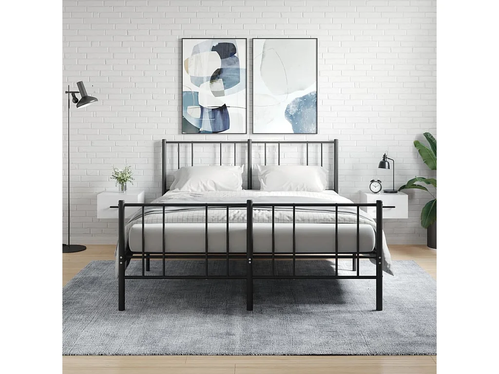 Lot de 2 Tables de chevet murales blanc brillant 35x35x20 cm WVGQ1098