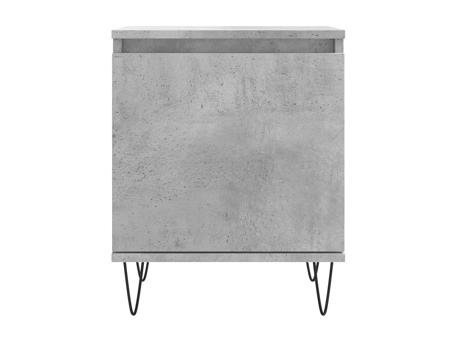 Lote de 2 Mesitas de noche madera gris hormigón 40x30x50 cm ES80320