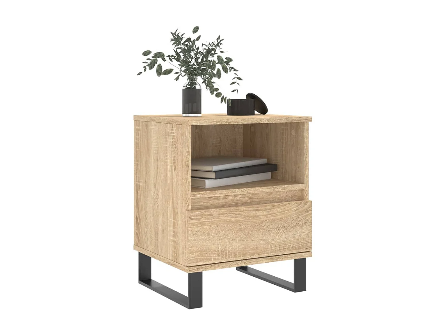 Lot de 2 Tables de chevet chêne sonoma 40x35x50 cm bois ingénierie WVGQ8405