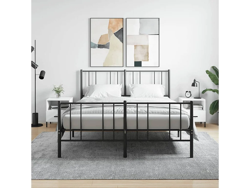 Lot de 2 Tables de chevet blanc 40x35x47,5 cm bois d’ingénierie WVGQ4143