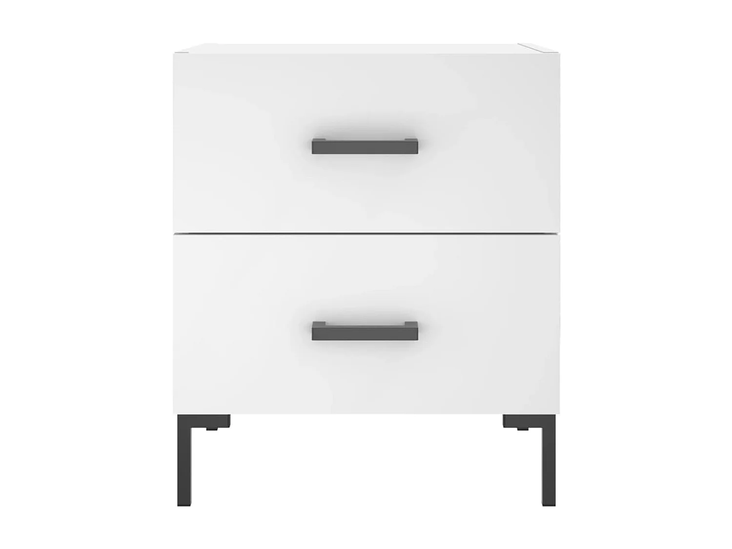 Lot de 2 Tables de chevet blanc 40x35x47,5 cm bois d’ingénierie WVGQ3510