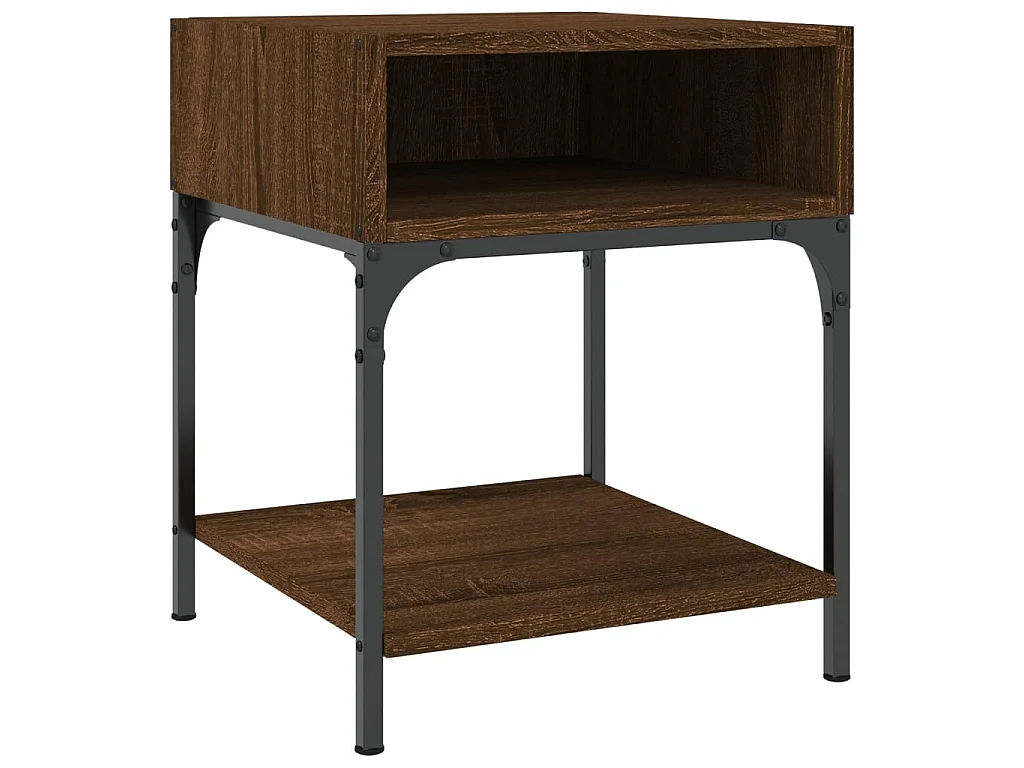Lot de 2 Tables de chevet chêne marron 40x41x50 cm bois ingénierie WVGQ2129