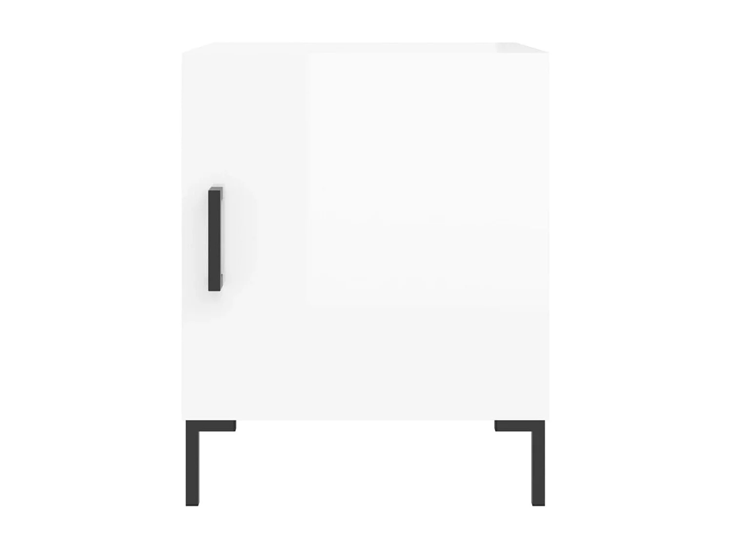 Lot de 2 Tables de chevet blanc brillant 40x40x50 cm WVGQ5616