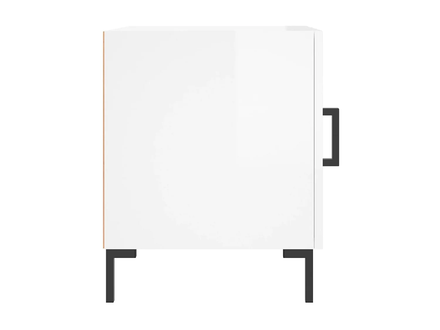 Lot de 2 Tables de chevet blanc brillant 40x40x50 cm WVGQ5616