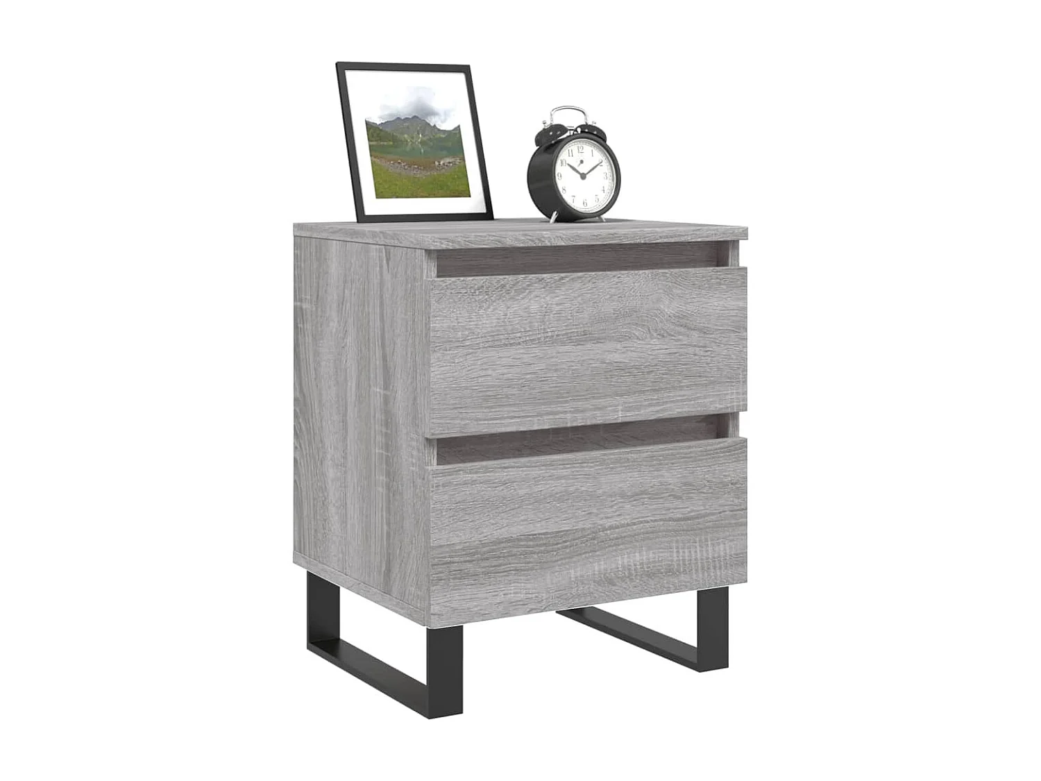 Nachtkastjes 2 st 40x35x50 cm bewerkt hout grijs sonoma eiken NL40969