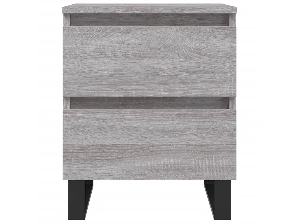 Nachtkastjes 2 st 40x35x50 cm bewerkt hout grijs sonoma eiken NL40969