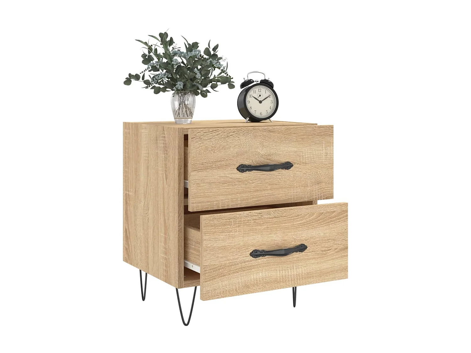 Lot de 2 Tables de chevet chêne sonoma 40x35x47,5 cm WVGQ4460