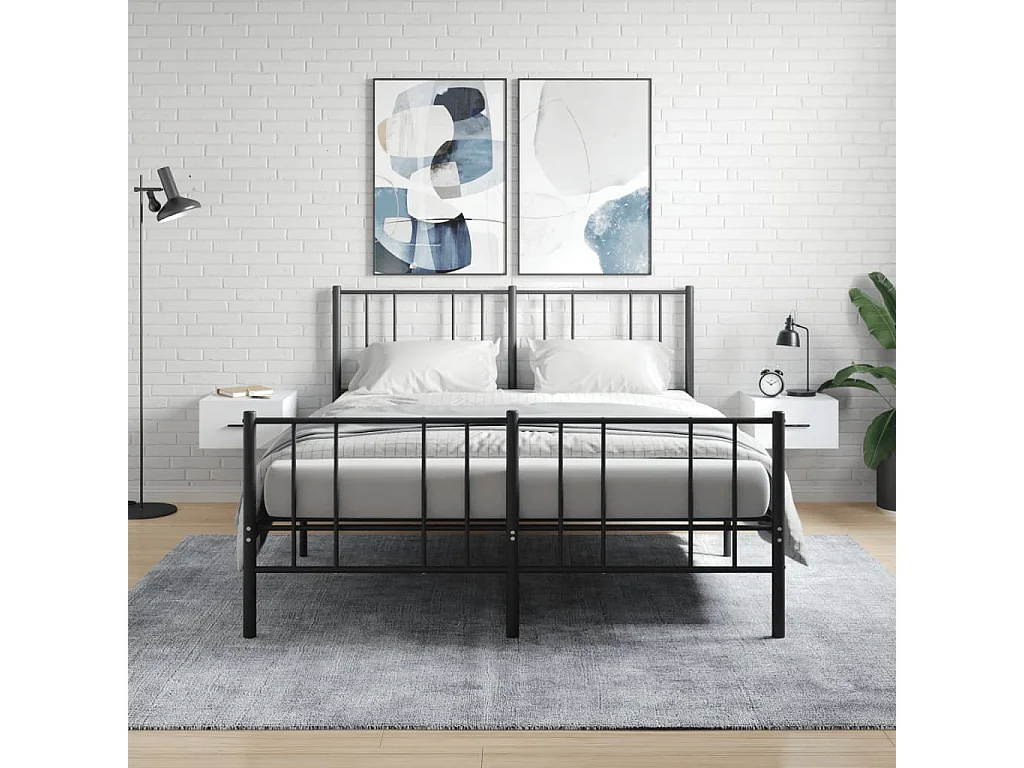 Lot de 2 Tables de chevet murales blanc 35x35x20 cm WVGQ1418