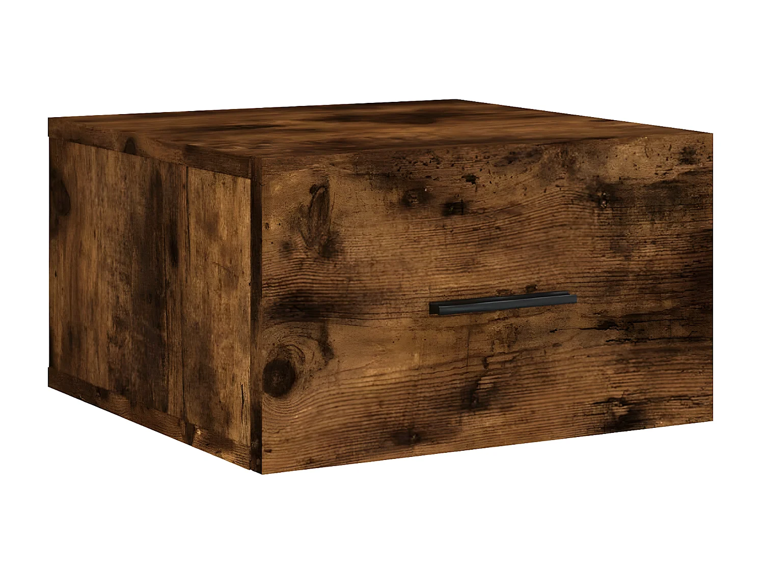 Lot de 2 Tables de chevet murales chêne fumé 35x35x20 cm WVGQ4127