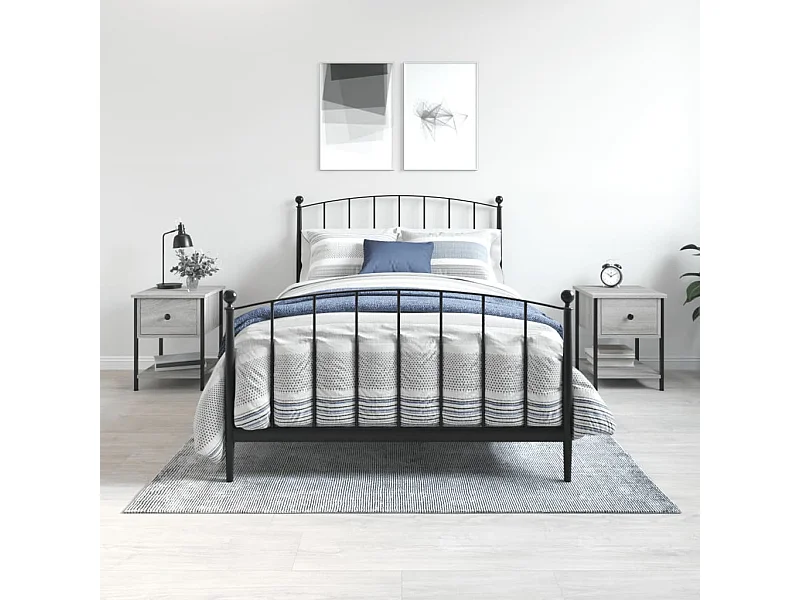 Mesas de cabeceira 2pcs 34x35,5x45cm deriv.madeira cinza sonoma PT90354