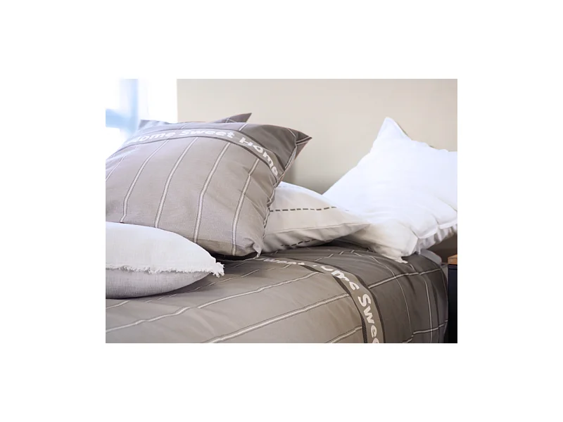Housse de couette 220x240 + 2 taies d'oreiller 63x63 Coton Monsieur