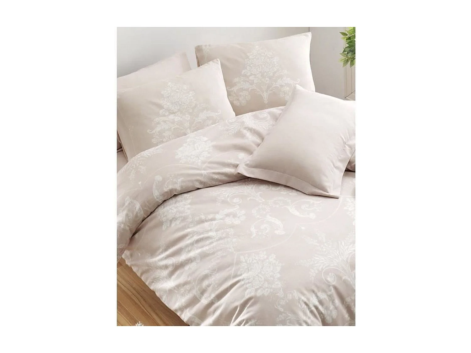 Housse de couette 220x240 + 2 taies d'oreiller 60x60 cm Polycoton Kralice