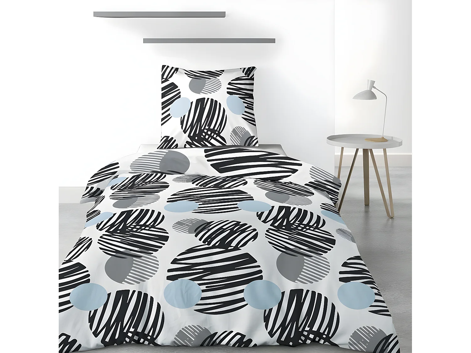 Housse de couette 140x200 cm + 1 taie d'oreiller 63x63 cm Polyester Cerlus