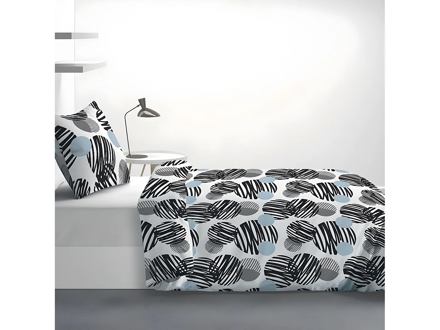 Housse de couette 140x200 cm + 1 taie d'oreiller 63x63 cm Polyester Cerlus